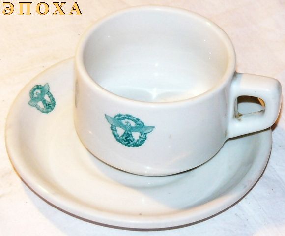 Кофейная чашка Полиции с блюдцем