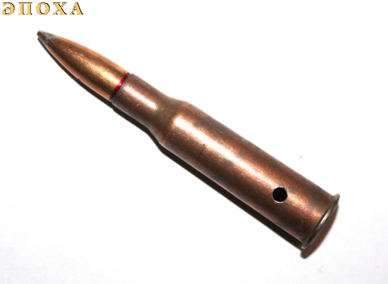 Макет патрона 7.62х54Р с пулей ЛПС (легкая со стальным сердечником).